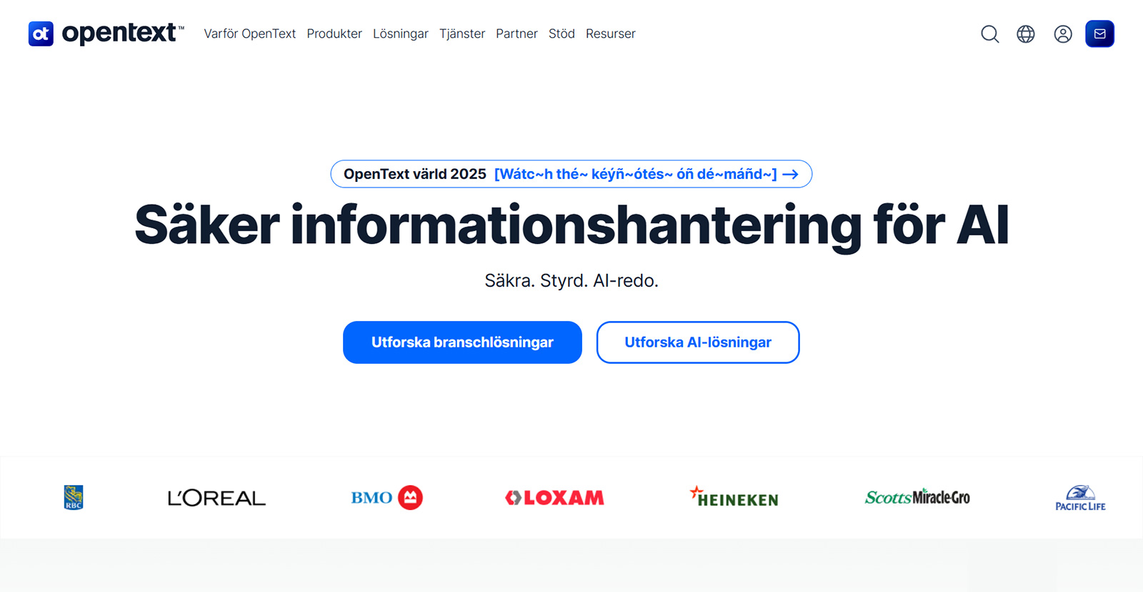 OpenText B2B Integration Enterprise公式Webサイト