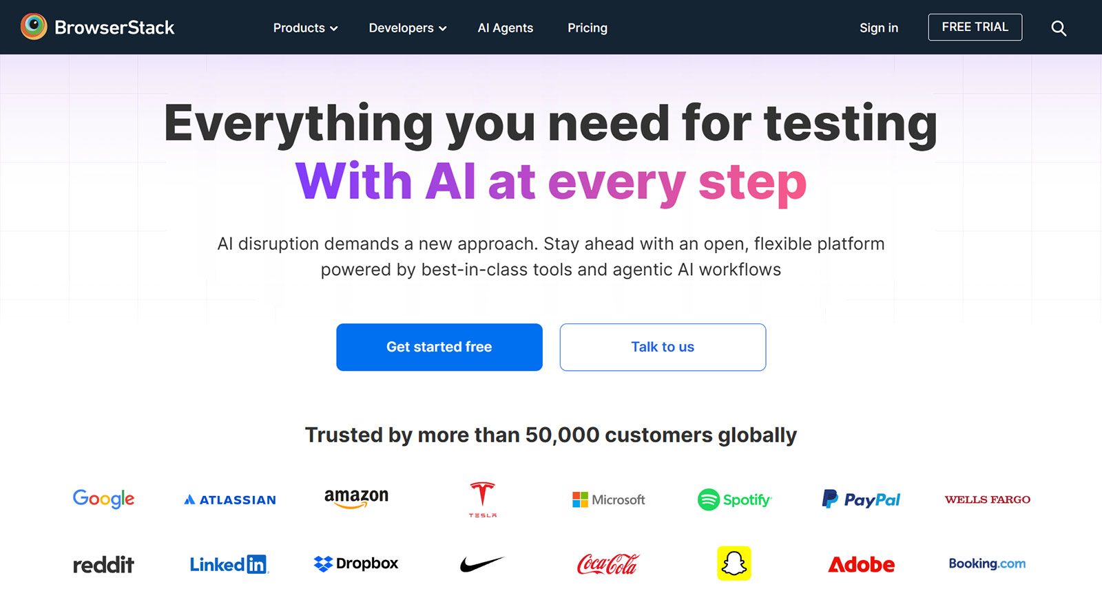 BrowserStack公式Webサイト