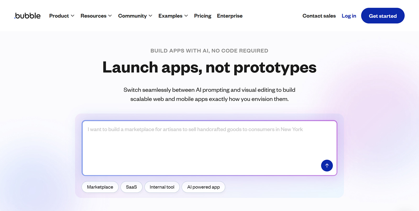 Bubble公式Webサイト