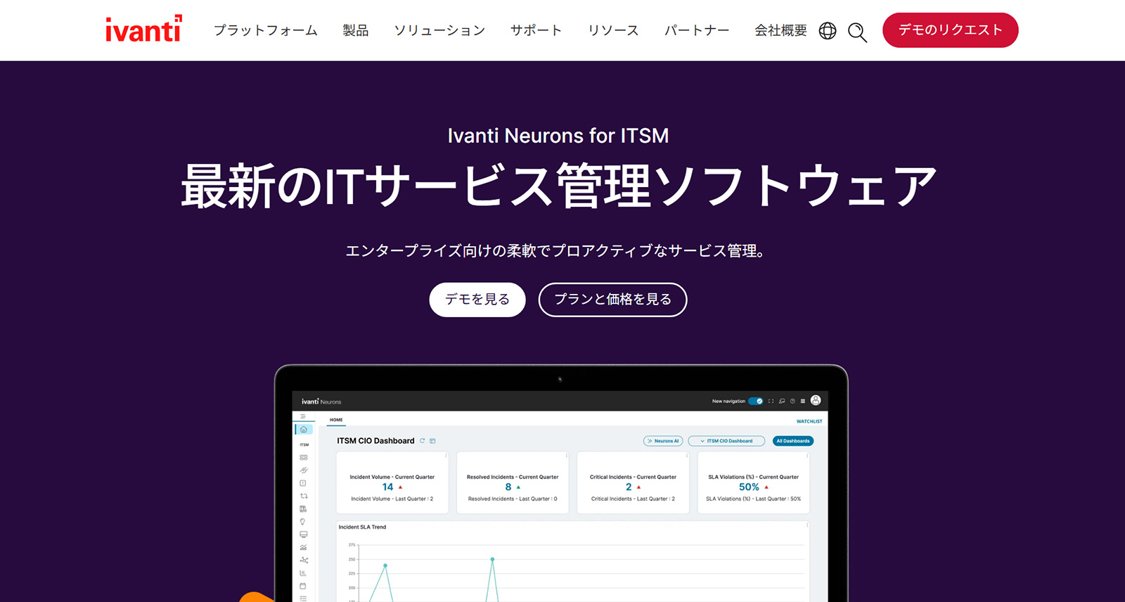 Ivanti Neurons for ITSM公式Webサイト