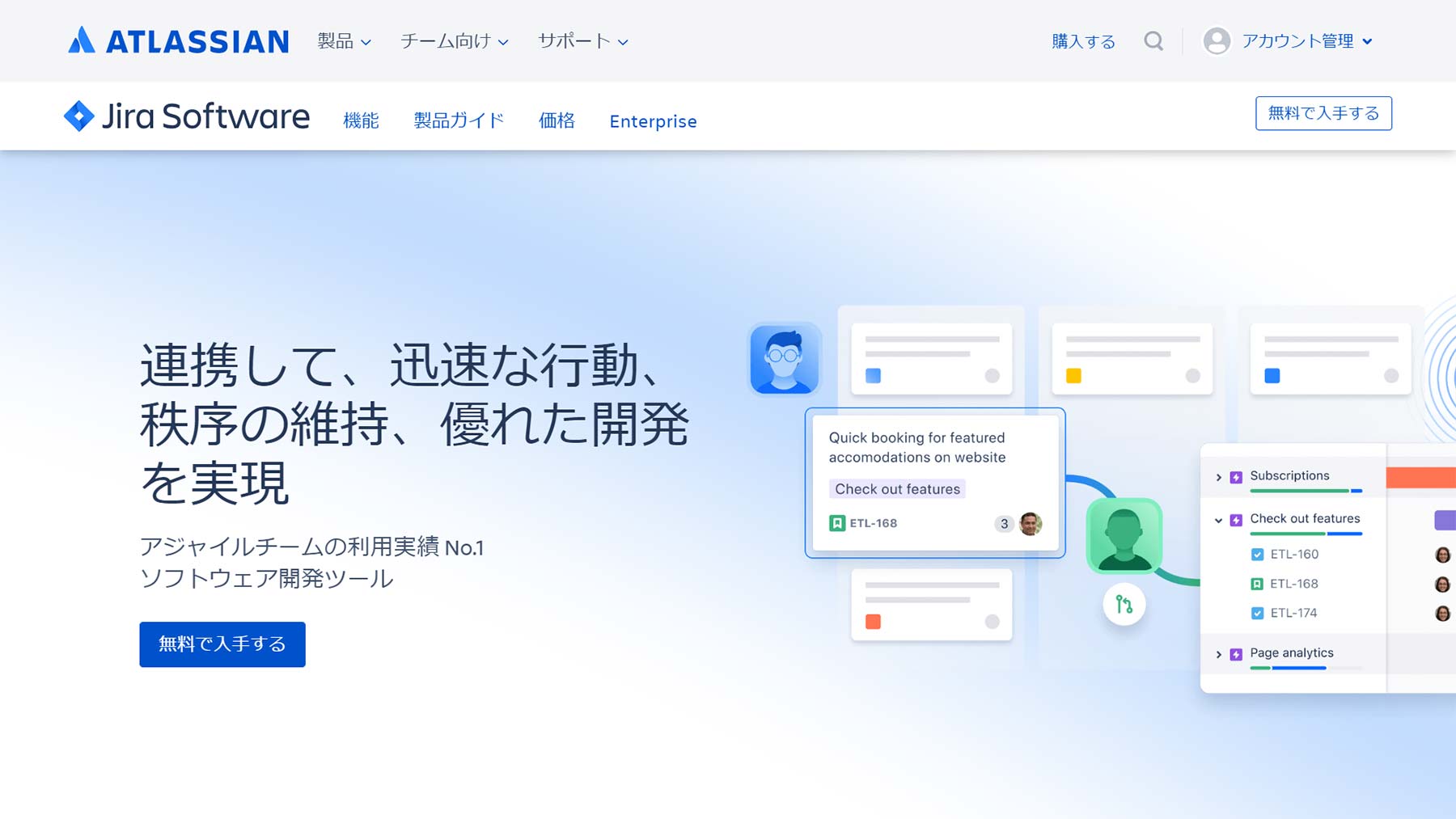 Jira Software公式Webサイト