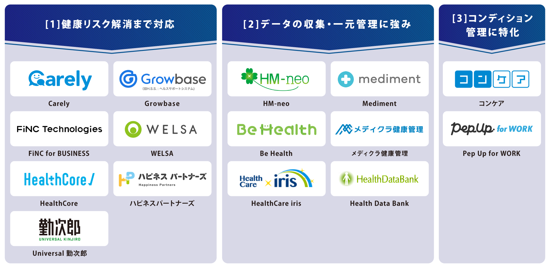 タイプ別 企業向け健康管理システム 図解