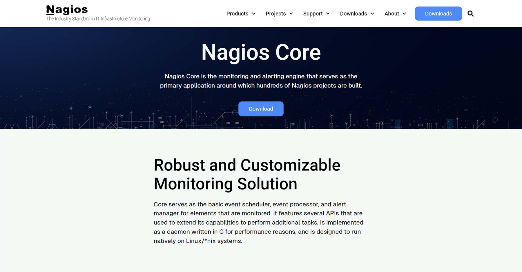 Nagios Core公式Webサイト