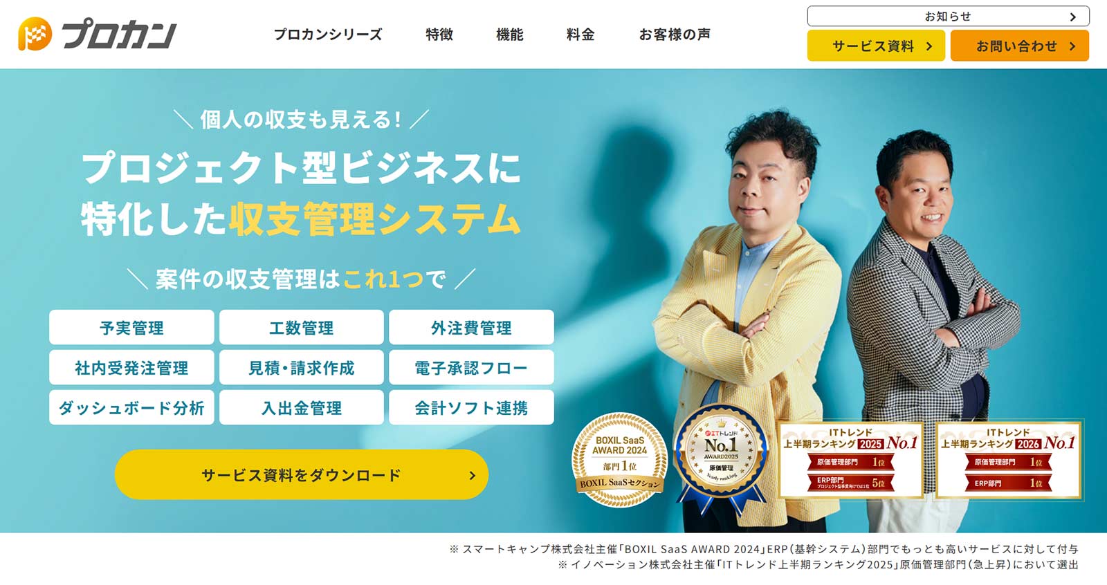 プロカン公式Webサイト