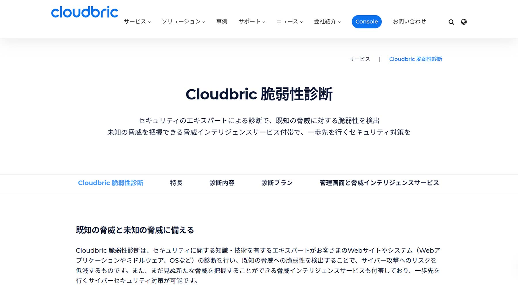 Cloudbric 脆弱性診断公式Webサイト