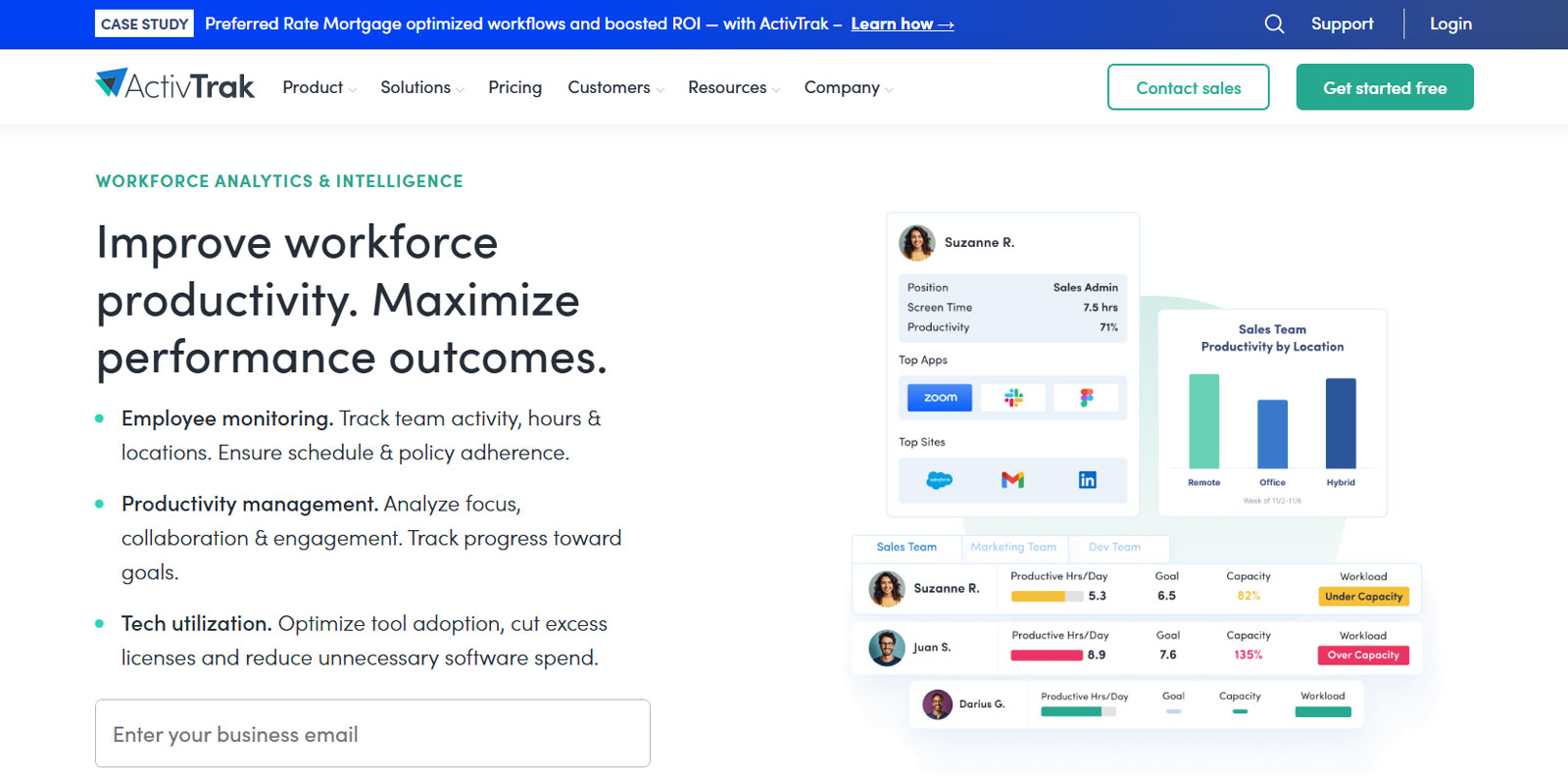 ActivTrak公式Webサイト