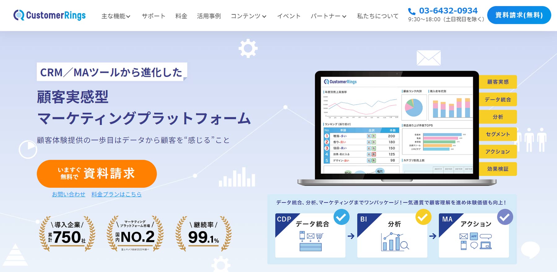 カスタマーリングス公式Webサイト