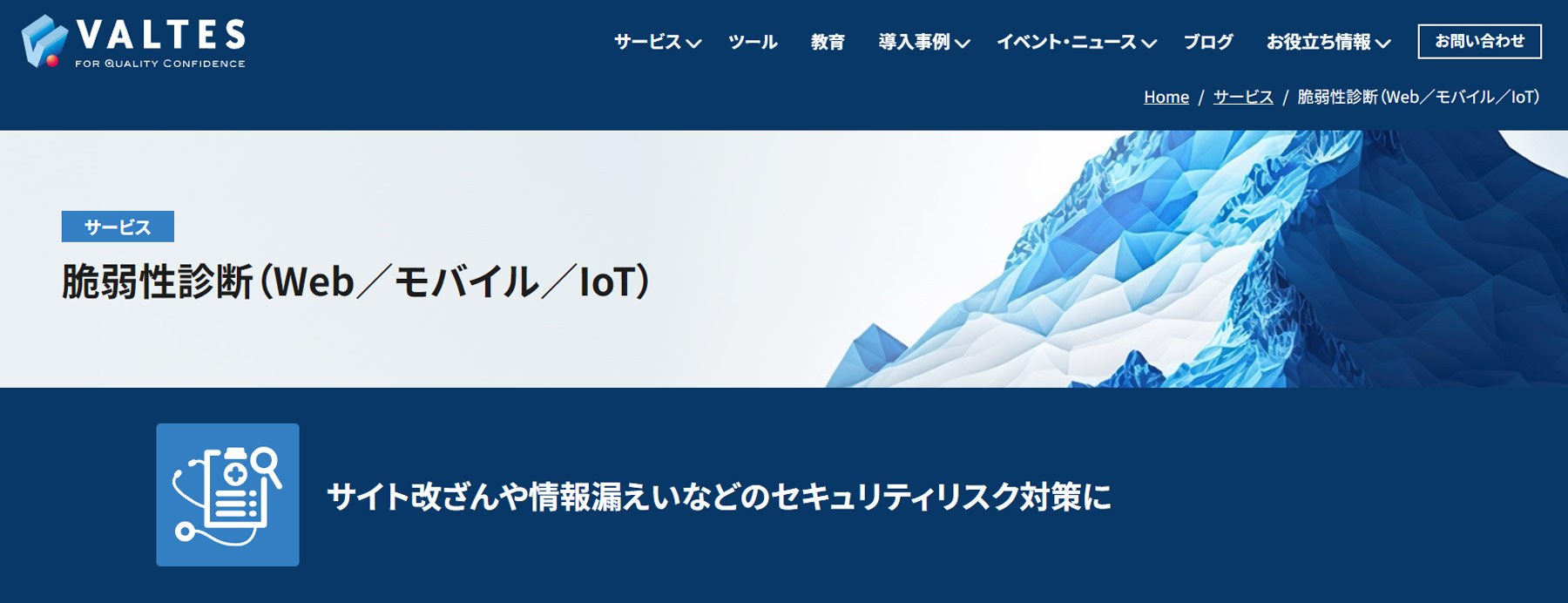 セキュリティ・脆弱性診断サービス公式Webサイト