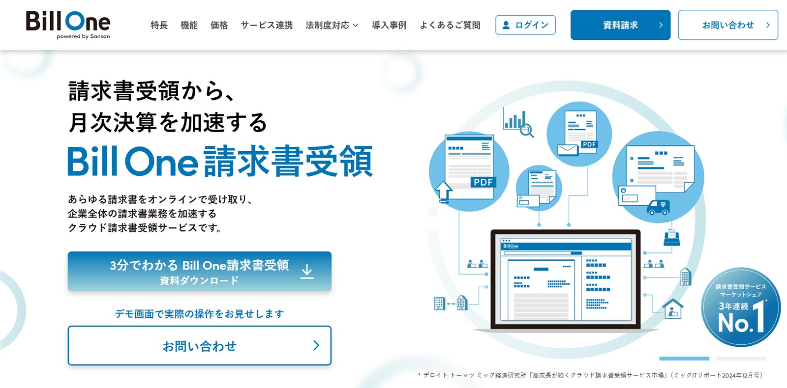 Bill One請求書受領_公式Webサイト