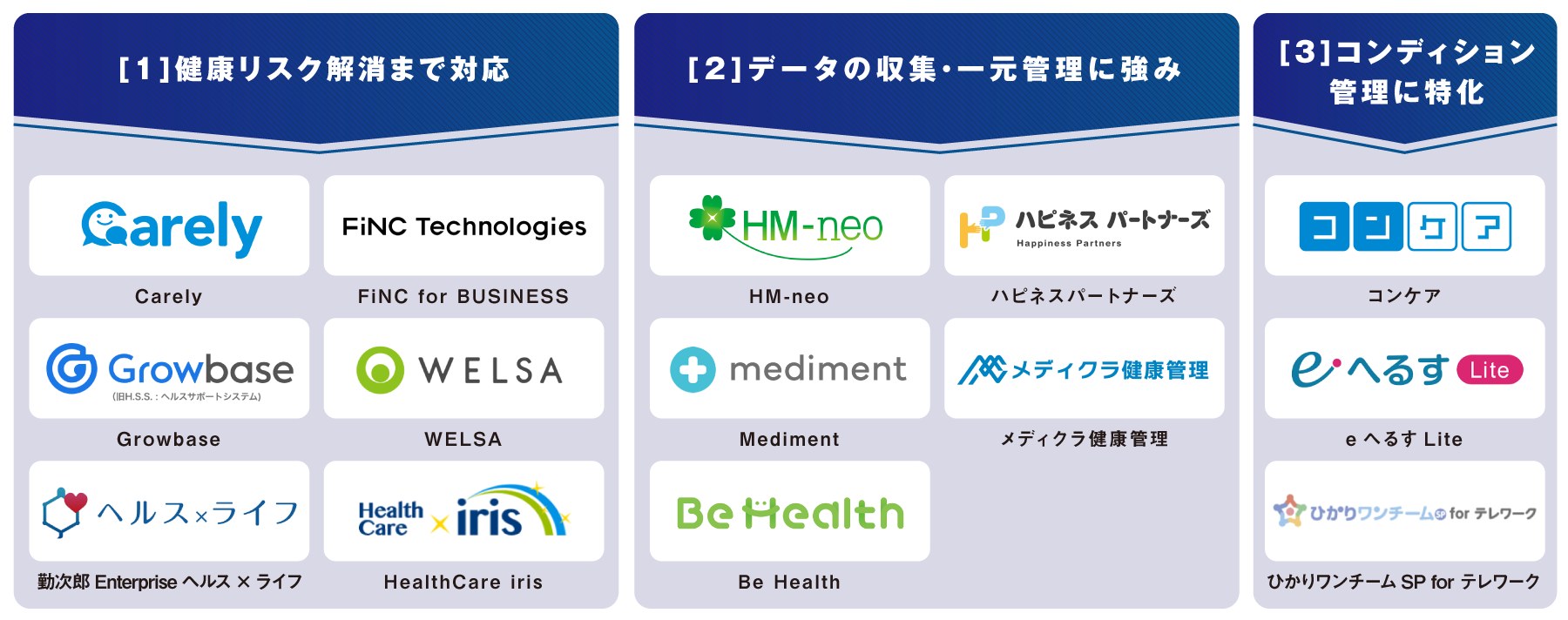 タイプ別 企業向け健康管理システム 図解