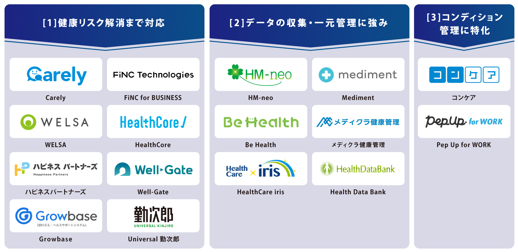 タイプ別 企業向け健康管理システム 図解