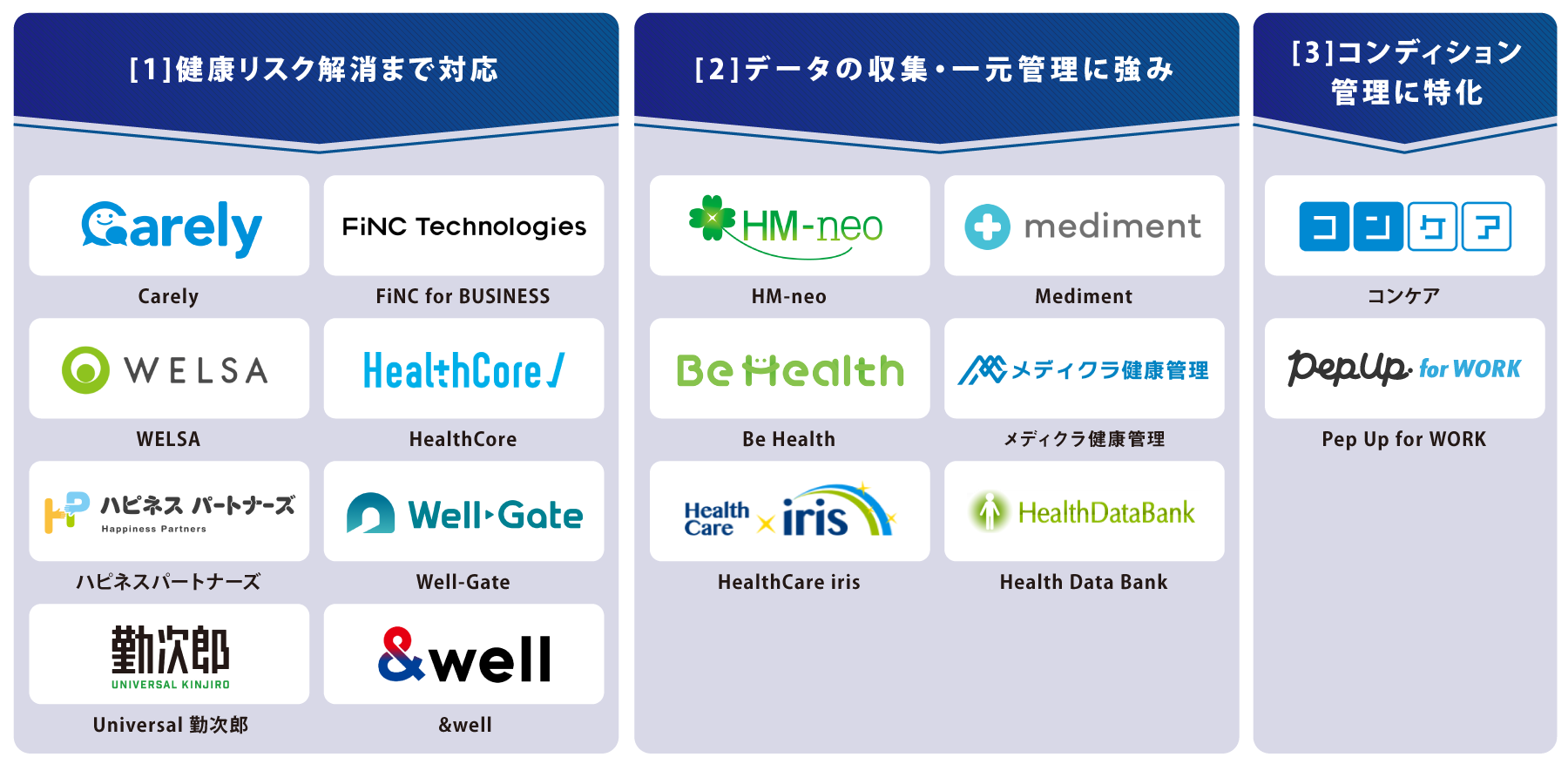 タイプ別 企業向け健康管理システム 図解