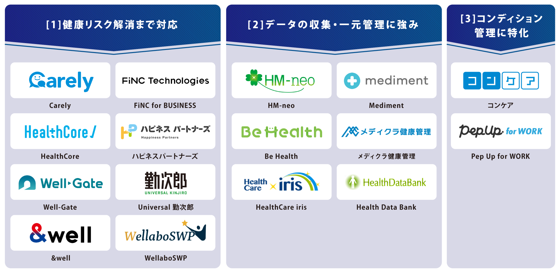 タイプ別 企業向け健康管理システム 図解