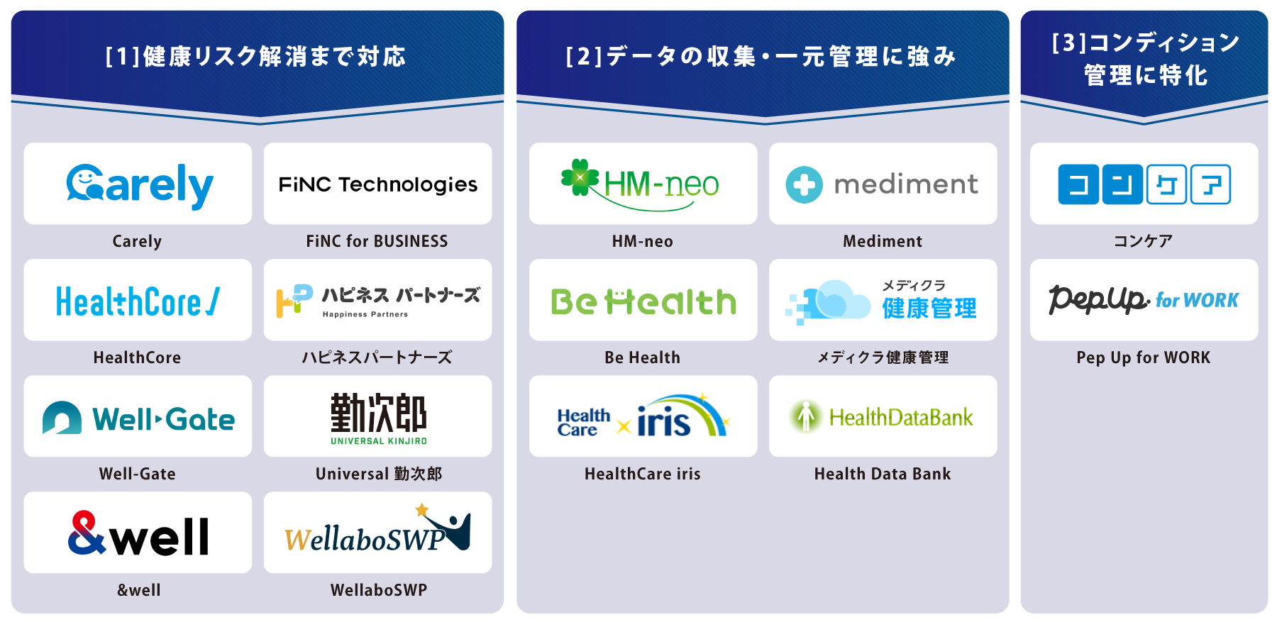 タイプ別 企業向け健康管理システム 図解