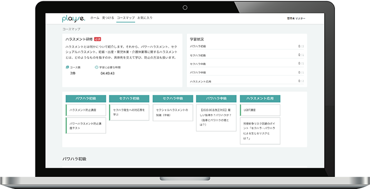 playse.ラーニングのコースマップ