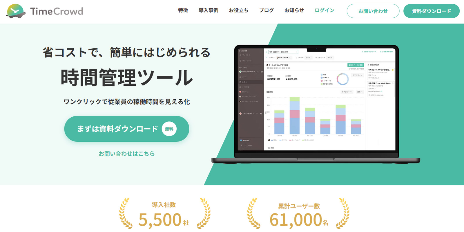 TimeCrowd公式Webサイト