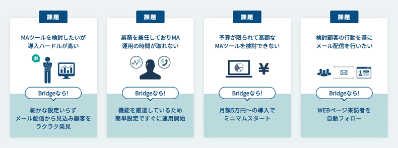 「Bridge」では多くの課題を解決します