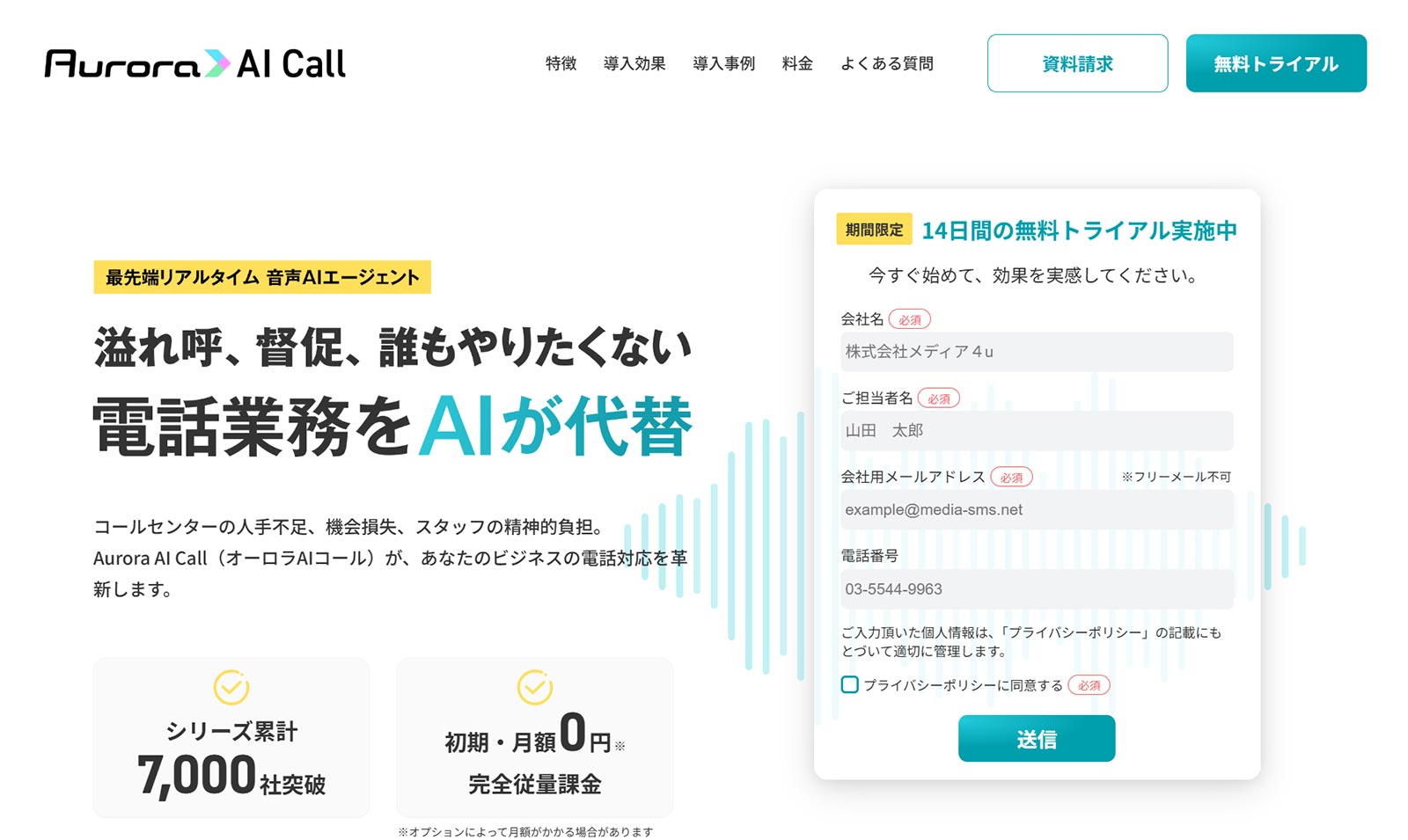オーロラAIコール_公式Webサイト