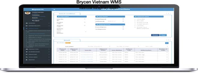 Brycen Vietnam WMS 画面