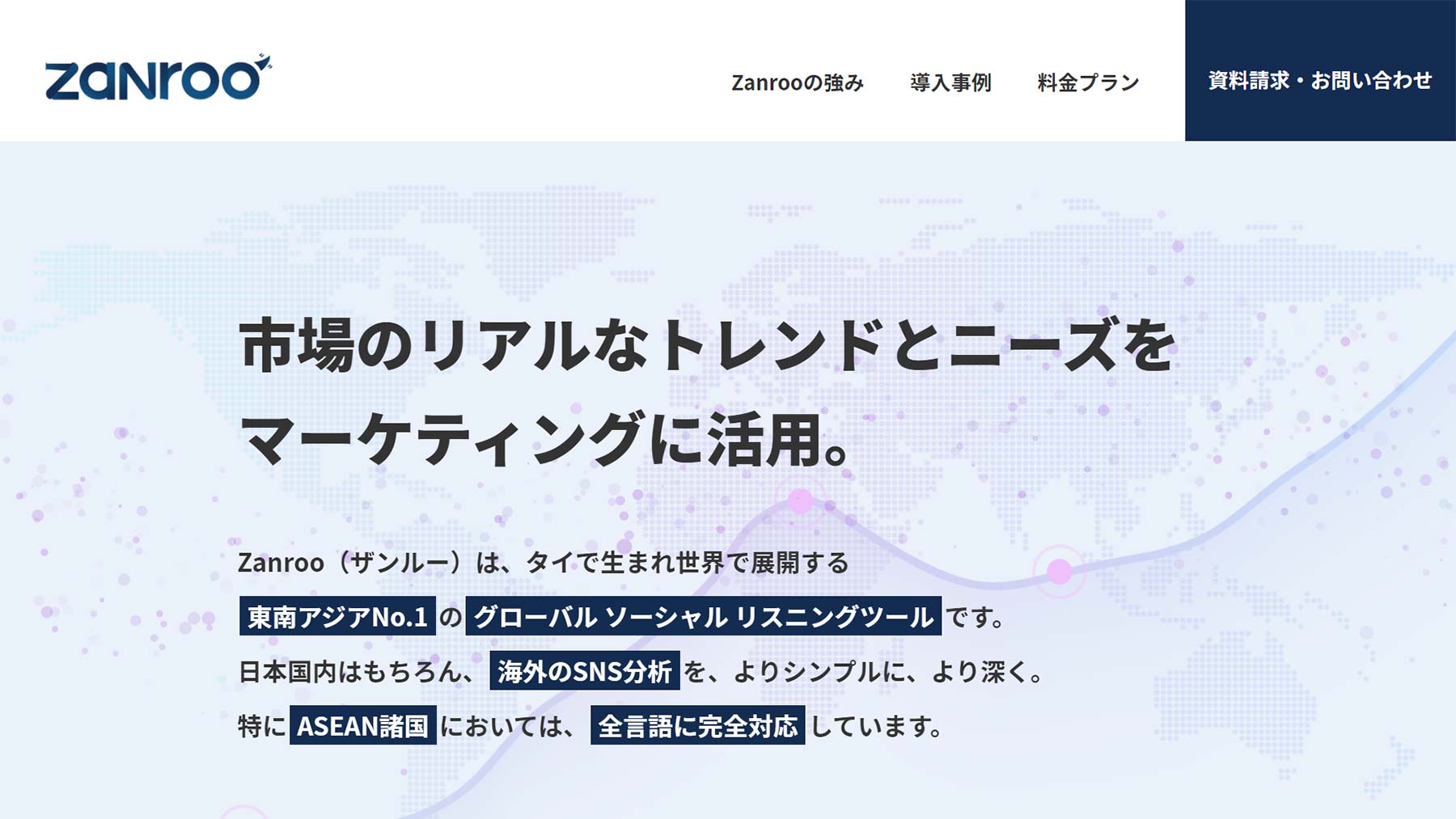Zanroo公式Webサイト