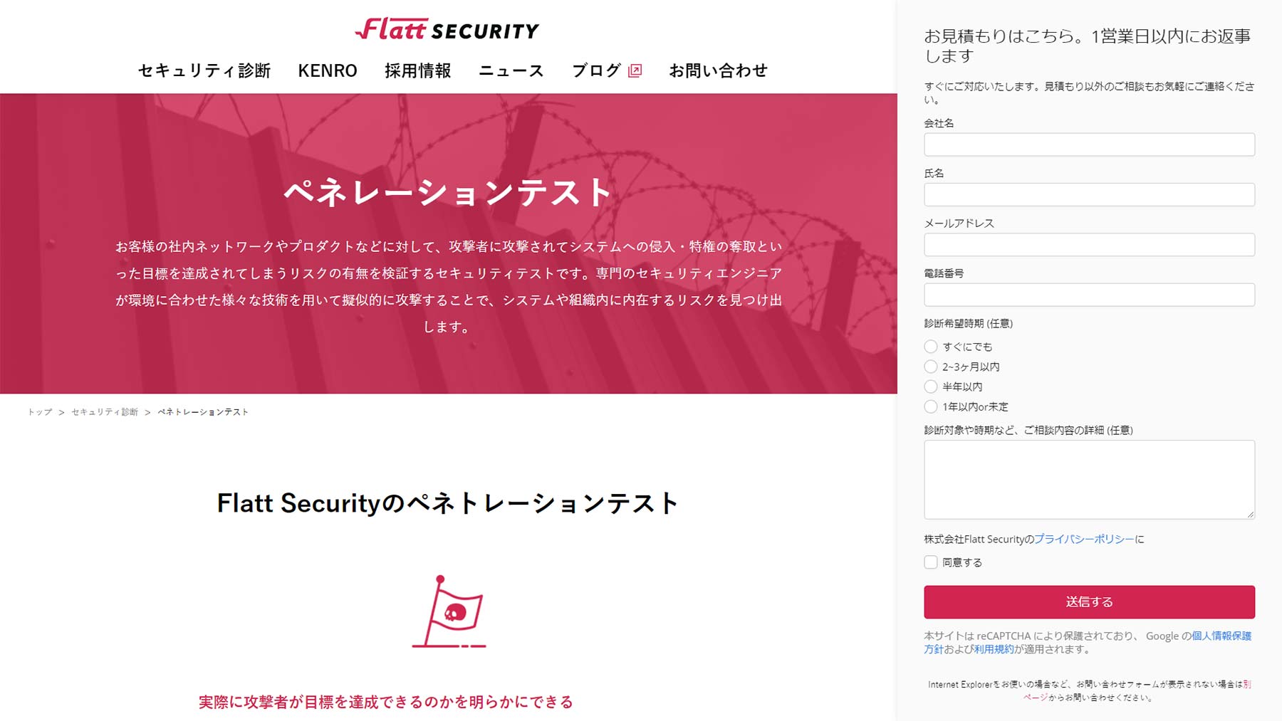 ペネトレーションテスト公式Webサイト