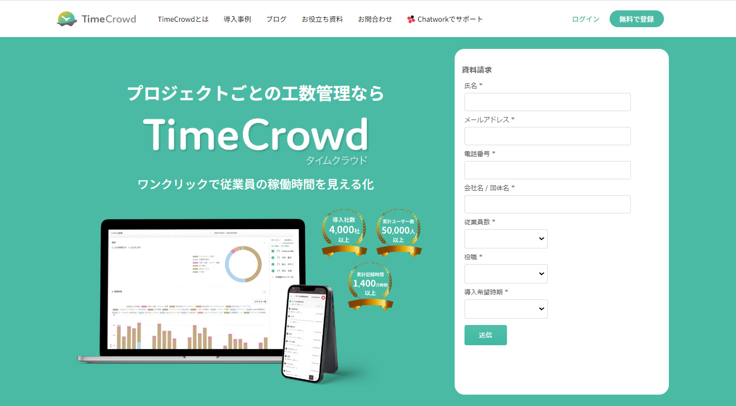 TimeCrowd公式Webサイト