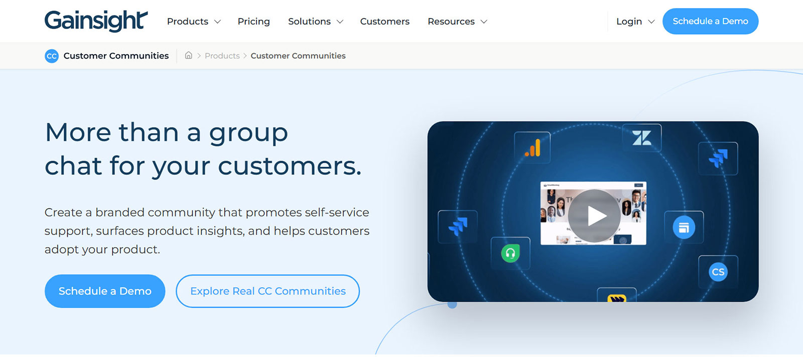 Gainsight Customer Communities公式Webサイト