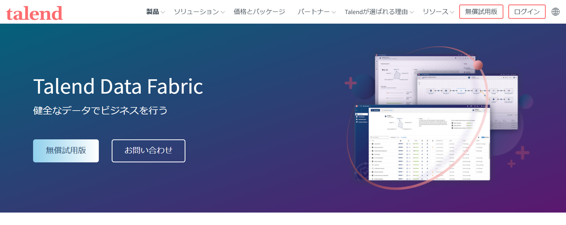 Talend Data Fabric公式Webサイト