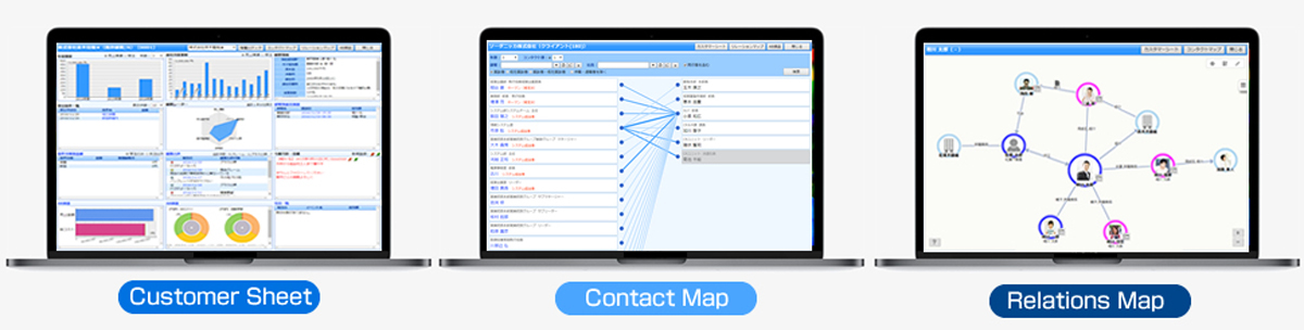 顧客・パーソン間の人的つながりも一目で見える化