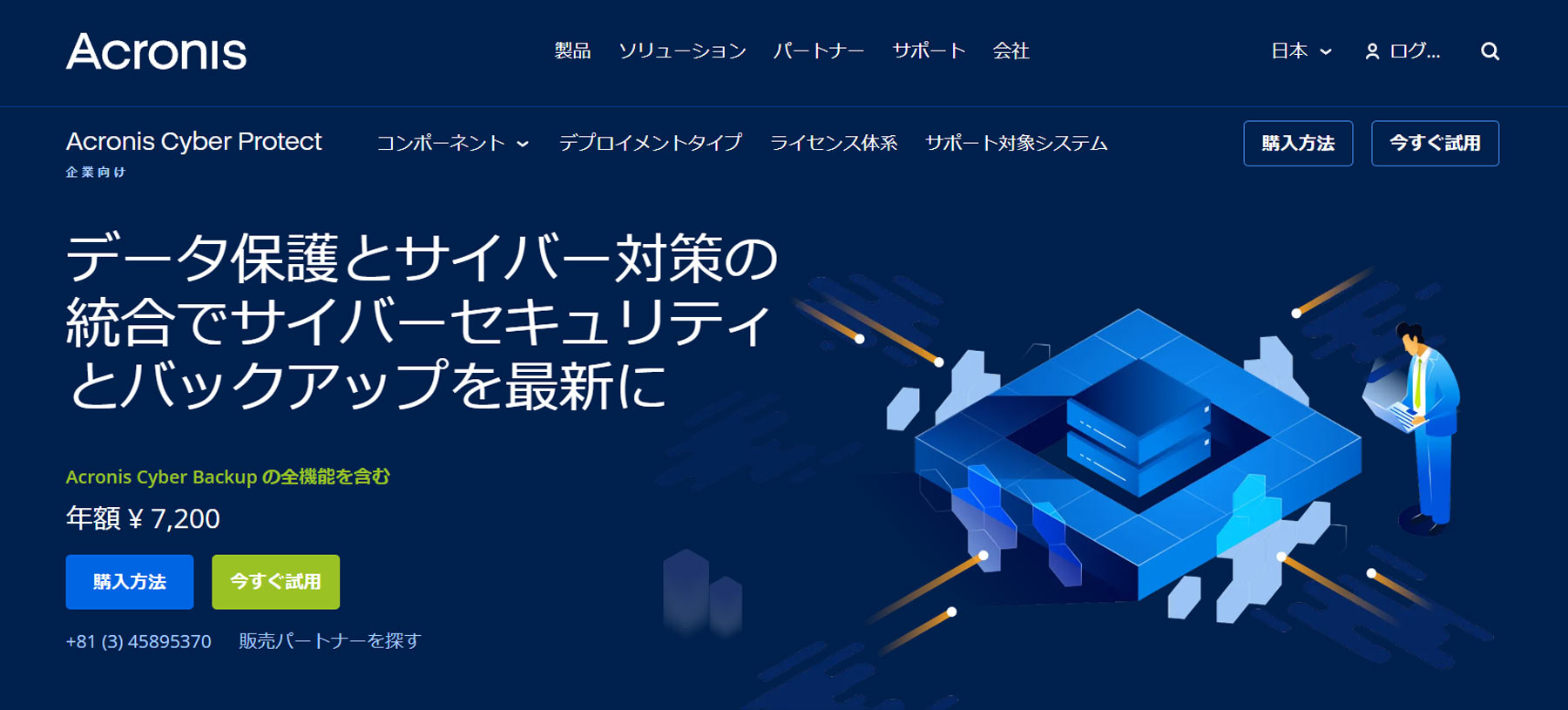 Acronis Cyber Protect公式Webサイト
