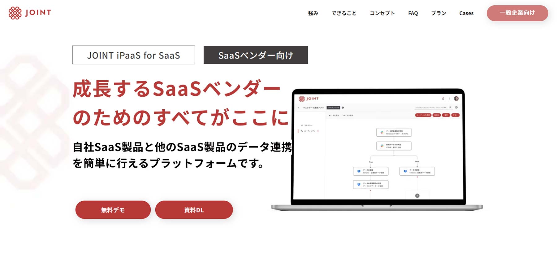 JOINT iPaaS for SaaS公式Webサイト