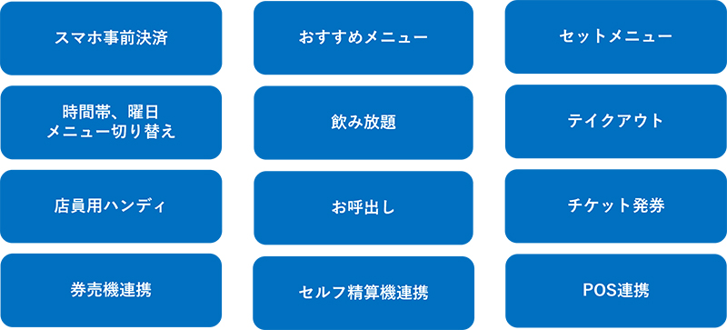 店舗ごとの要望に沿って機能を提供