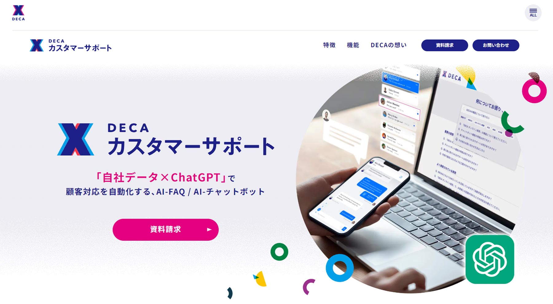 DECA カスタマーサポート公式Webサイト