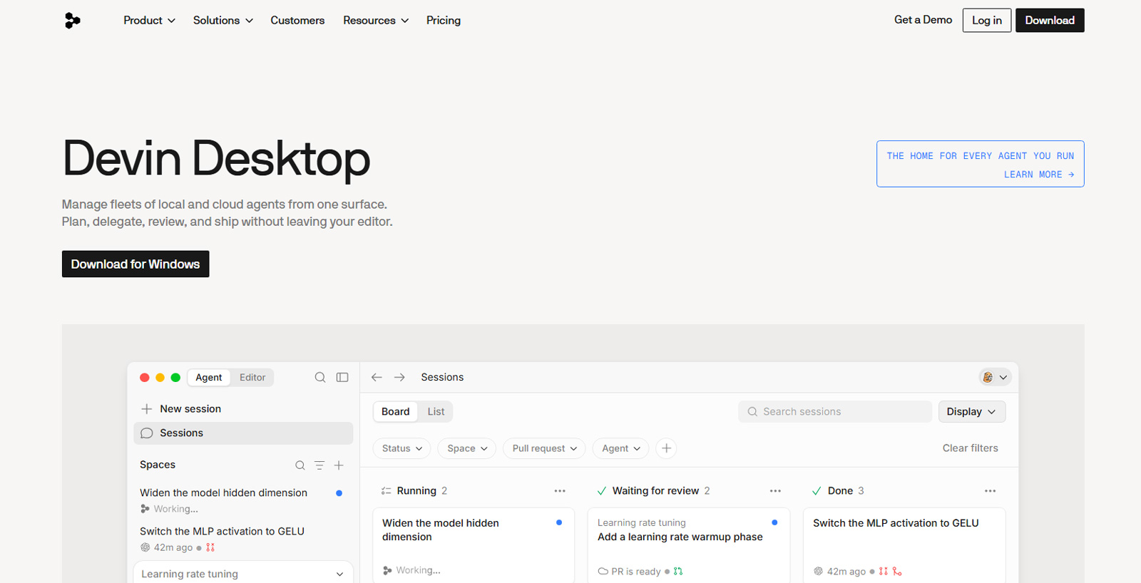Devin Desktop公式Webサイト
