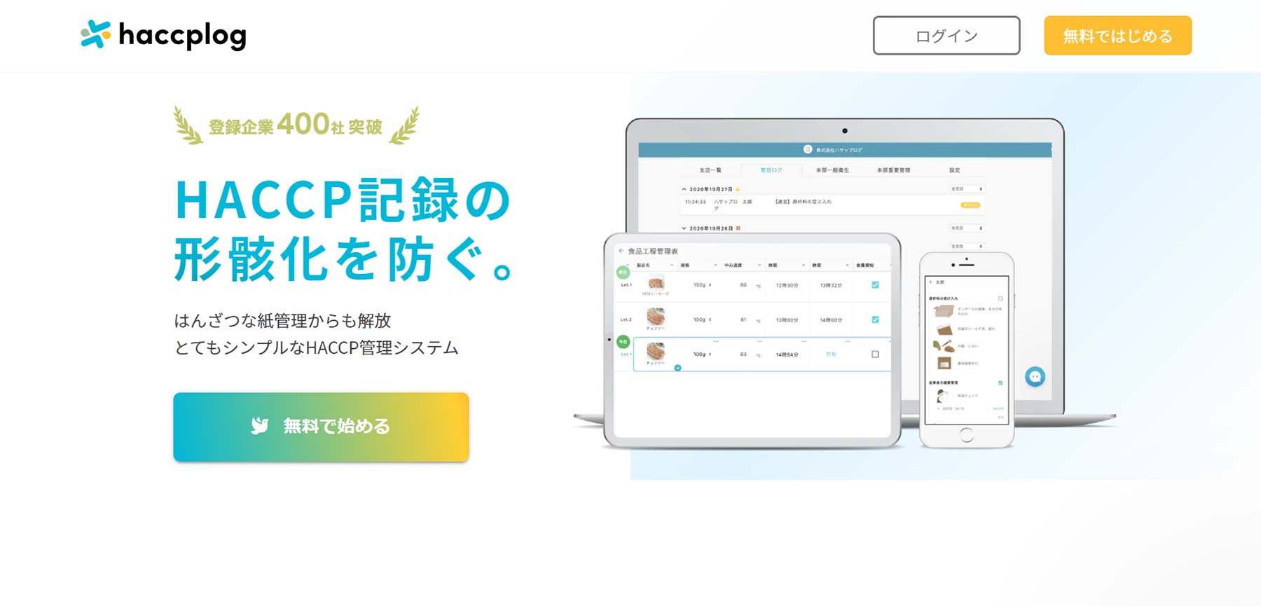 haccplog公式Webサイト