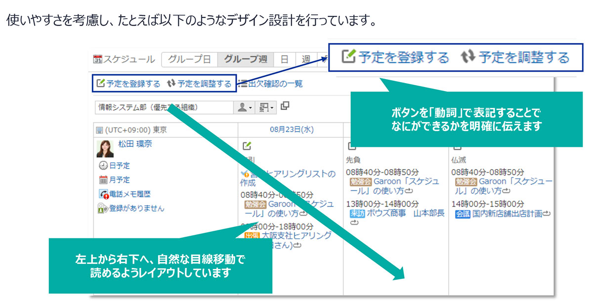 使いやすいUIで教育・管理コストを軽減