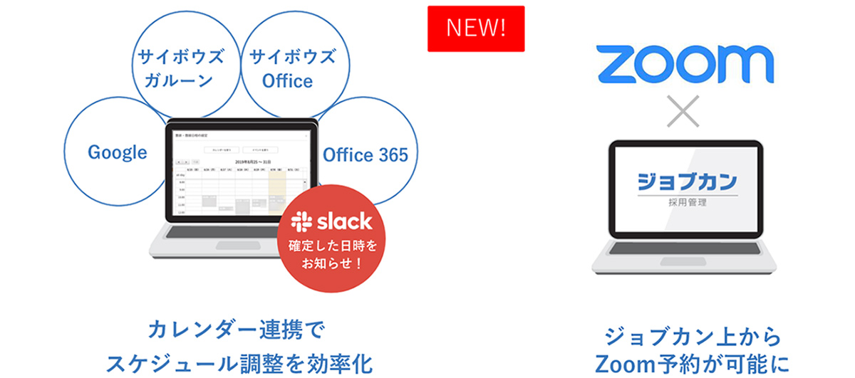 カレンダー連携やオンライン会議ツールとの連携で日程調整を効率化