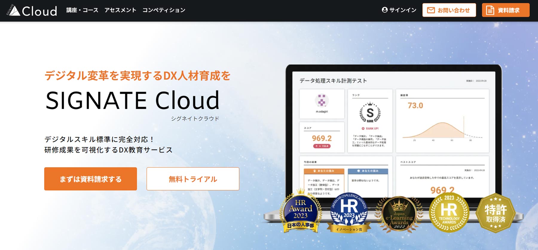 SIGNATE Cloud公式Webサイト