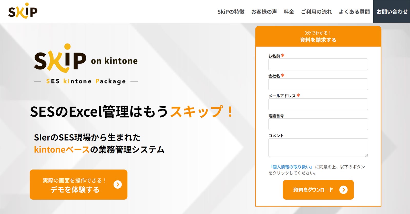 SkiP on kintone公式Webサイト