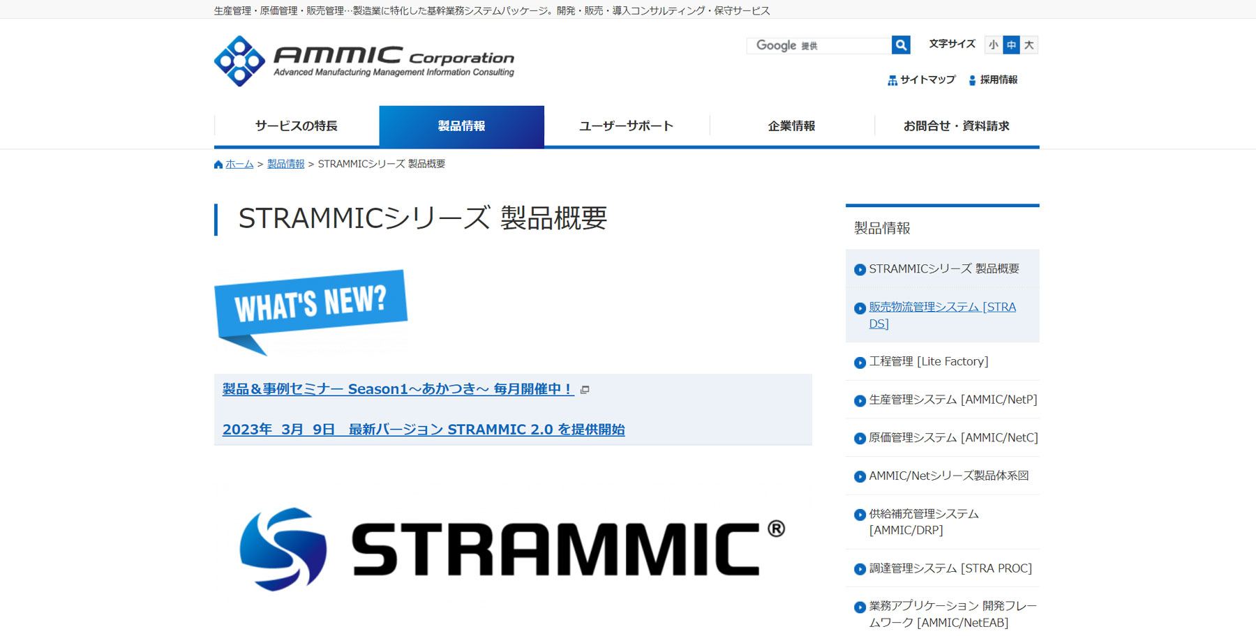 STRAMMIC公式Webサイト