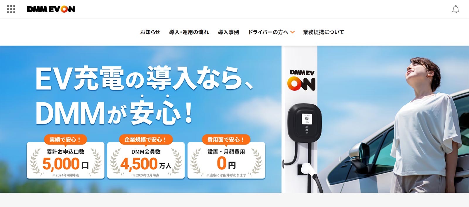 DMM EV ON公式Webサイト
