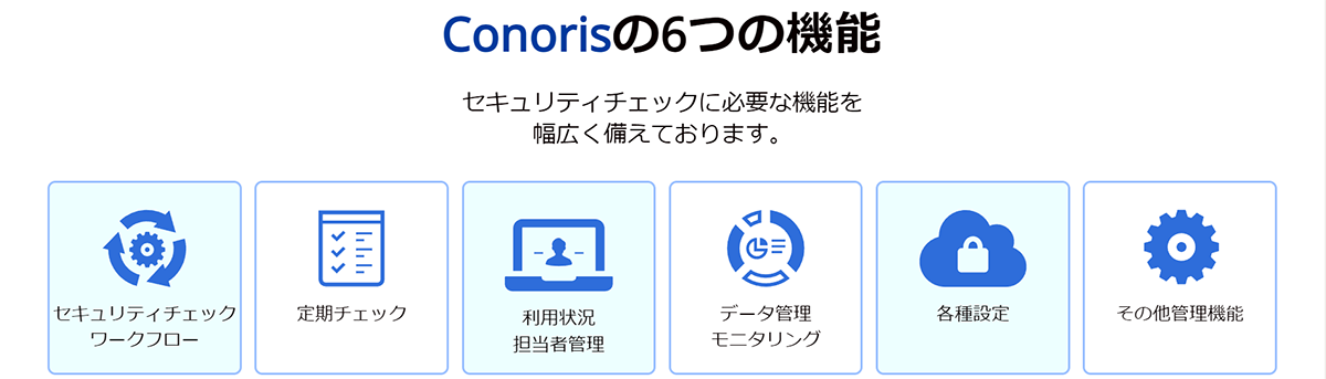 Conorisの6つの機能