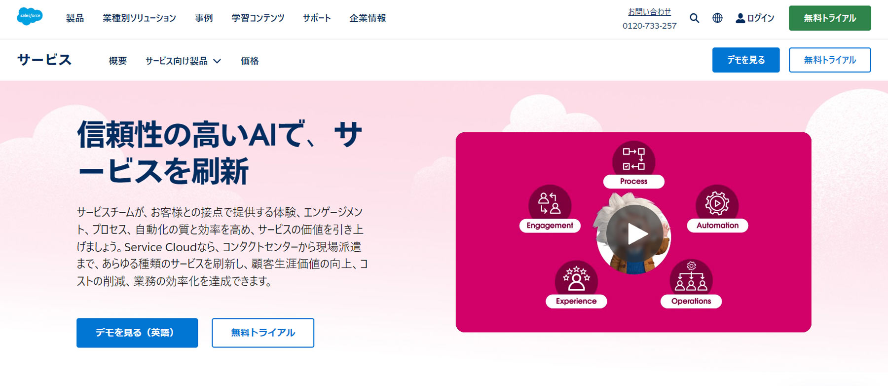 Service Cloud公式Webサイト