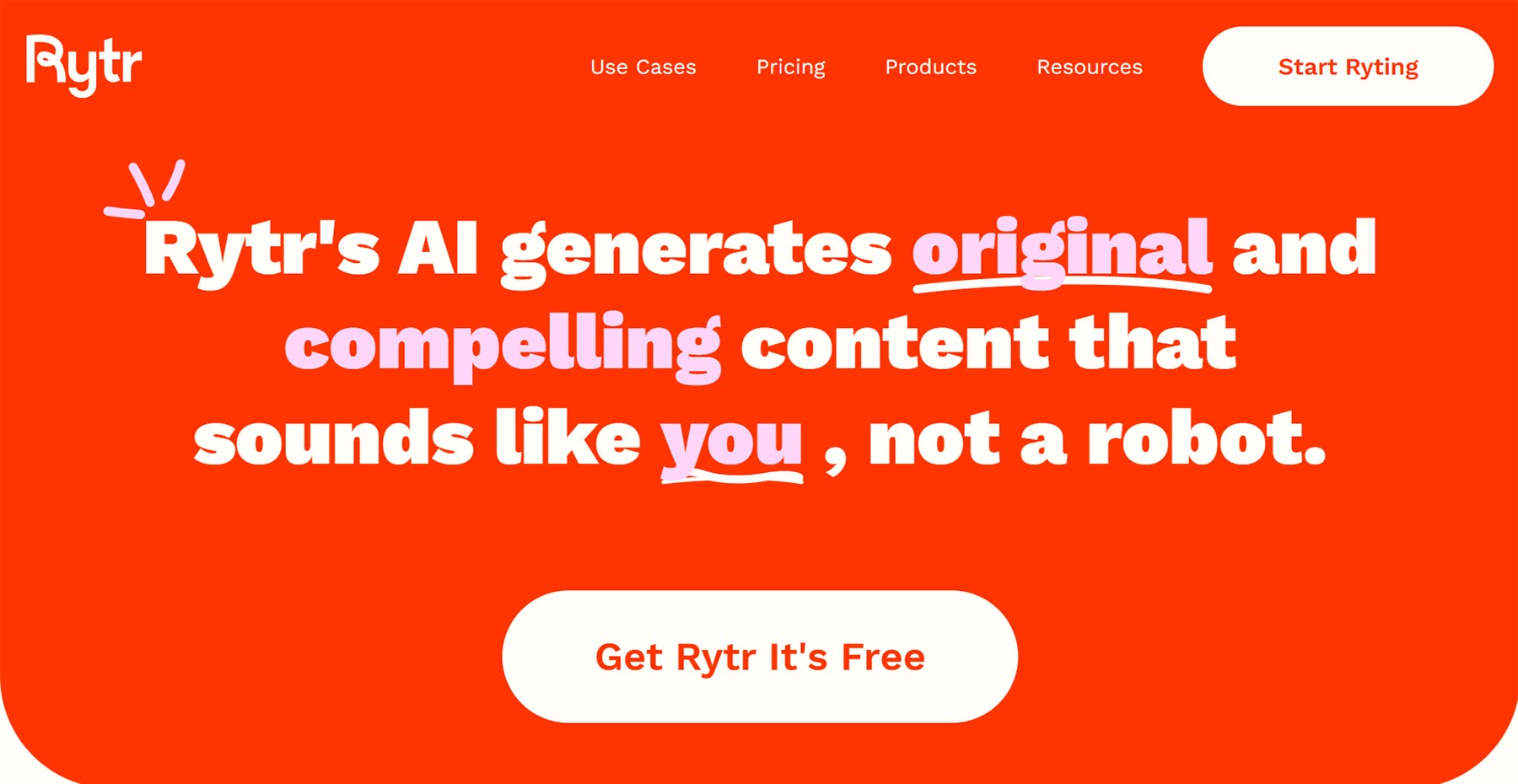 Rytr公式Webサイト