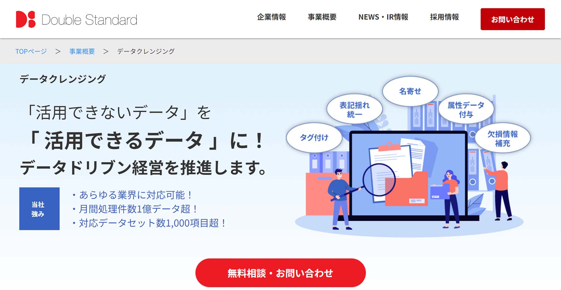 データクレンジングサービス公式Webサイト