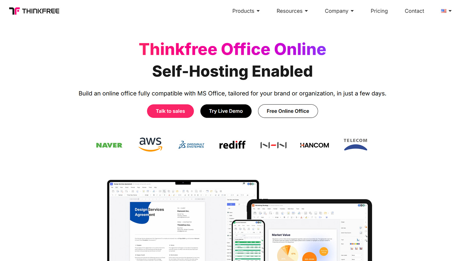 Thinkfree Office Online公式Webサイト