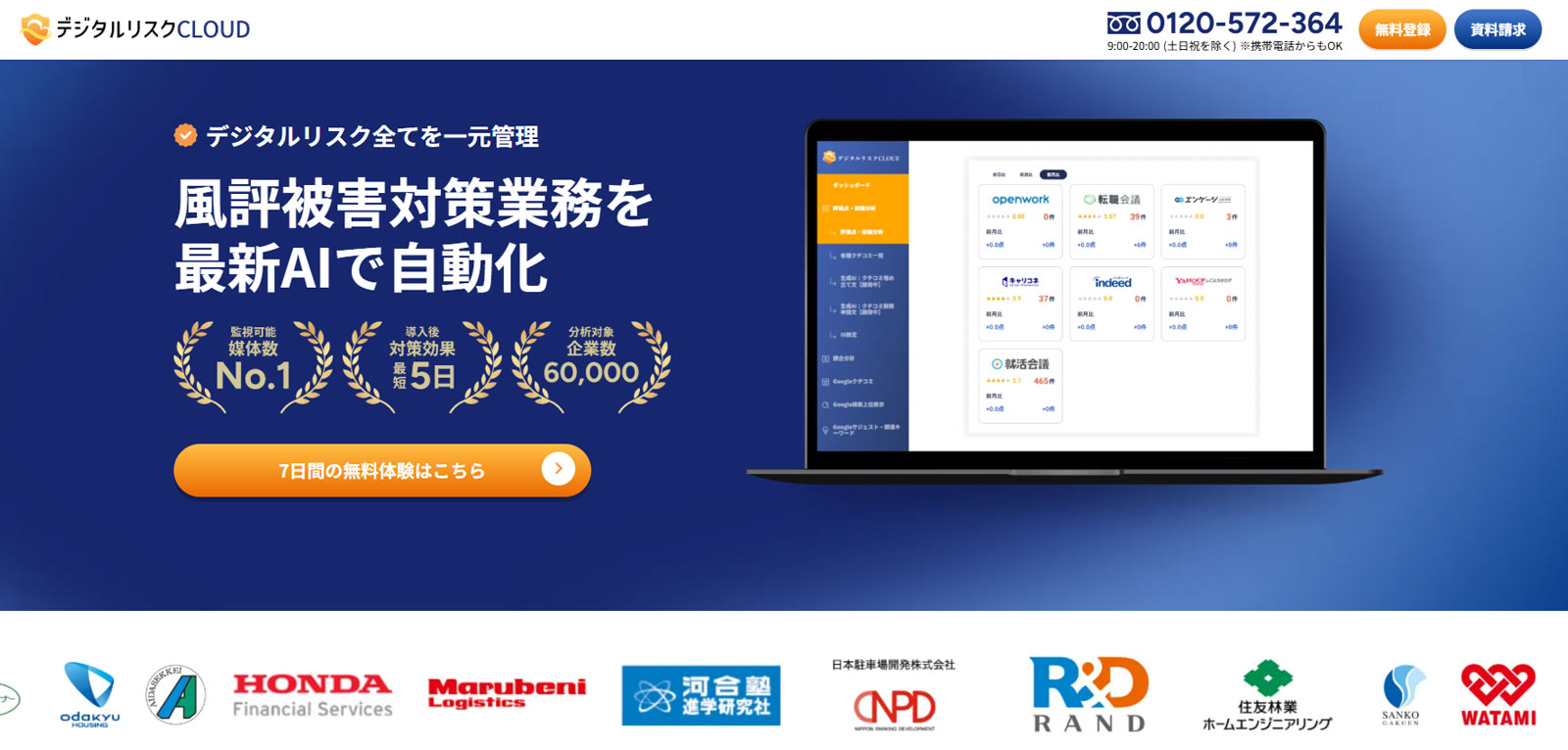 デジタルリスクCLOUD公式Webサイト