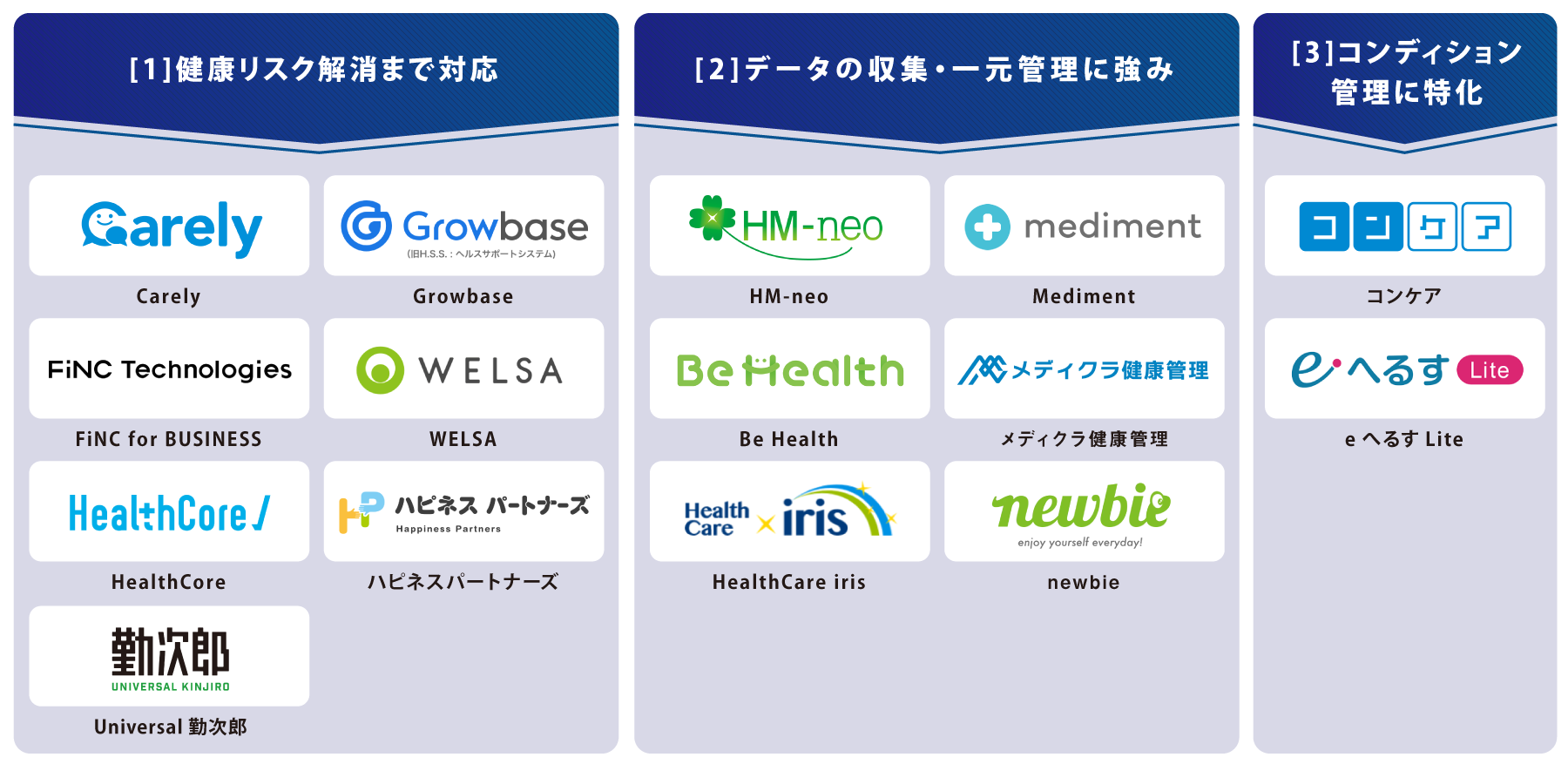 タイプ別 企業向け健康管理システム 図解
