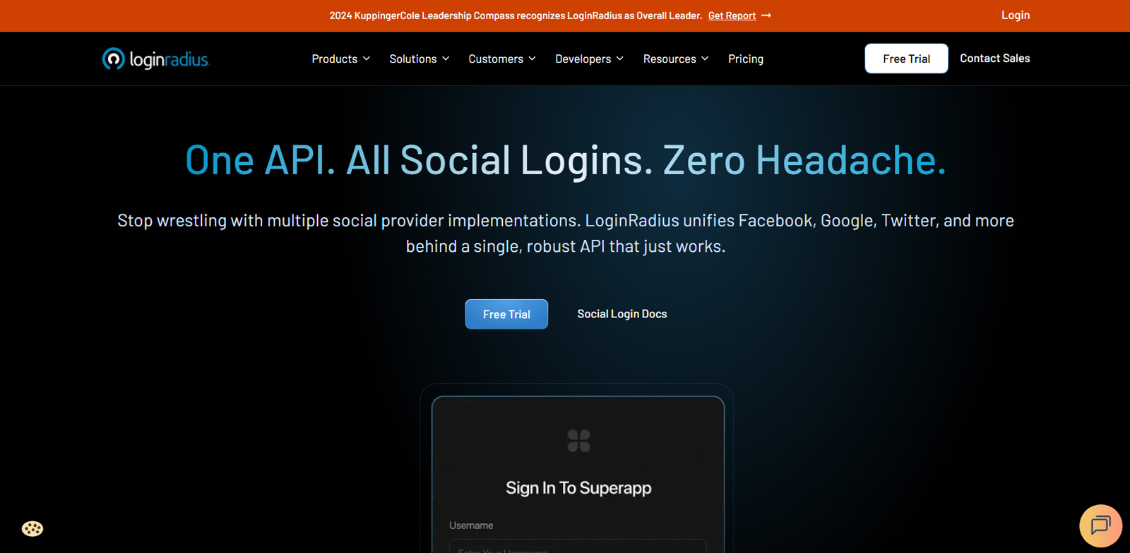 LoginRadius公式Webサイト