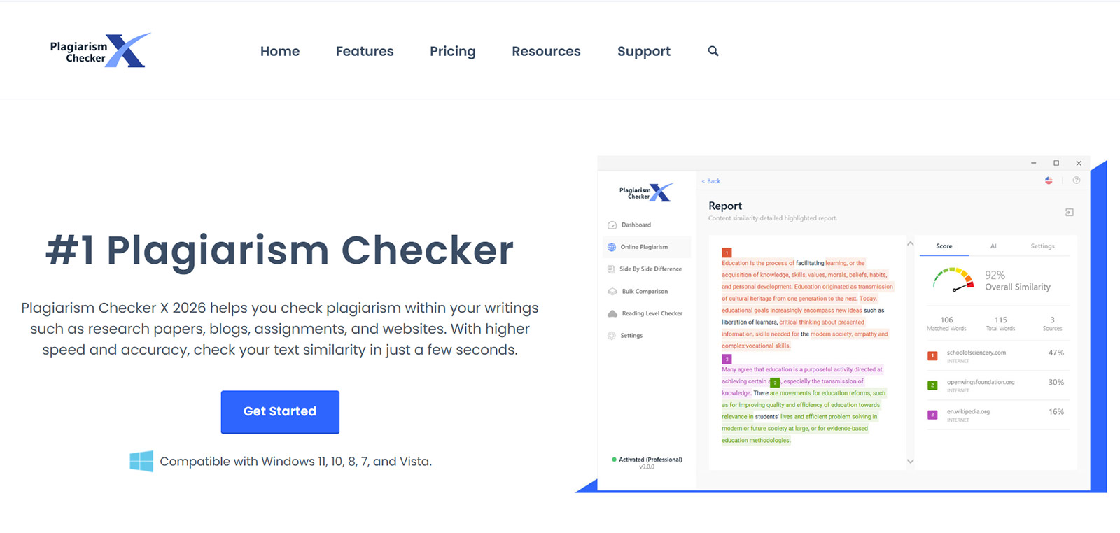 Plagiarism Checker X公式Webサイト